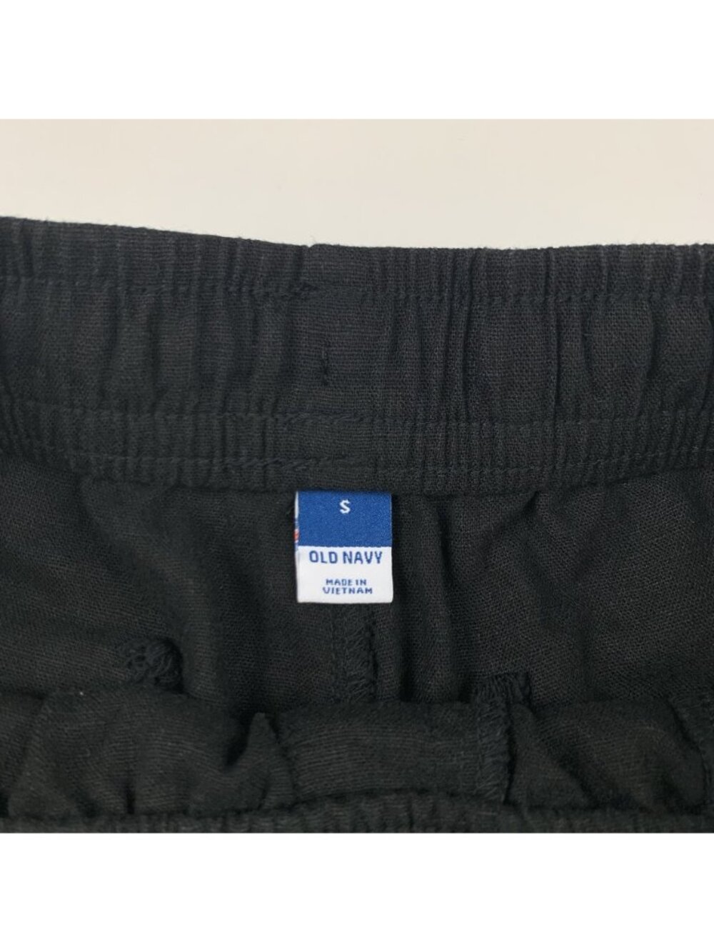 Old Navy Black Linen Blend High Rise Pull On Shorts S - Picture 3 of 5